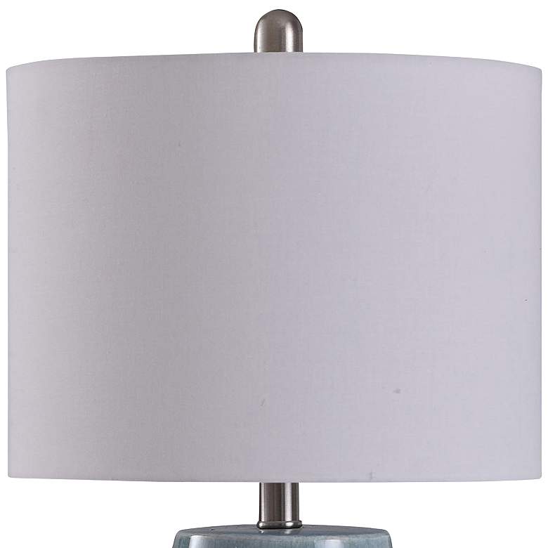 Image 2 Stylecraft 20.5" High Light Blue Crackle Ceramic Accent Table Lamp more views