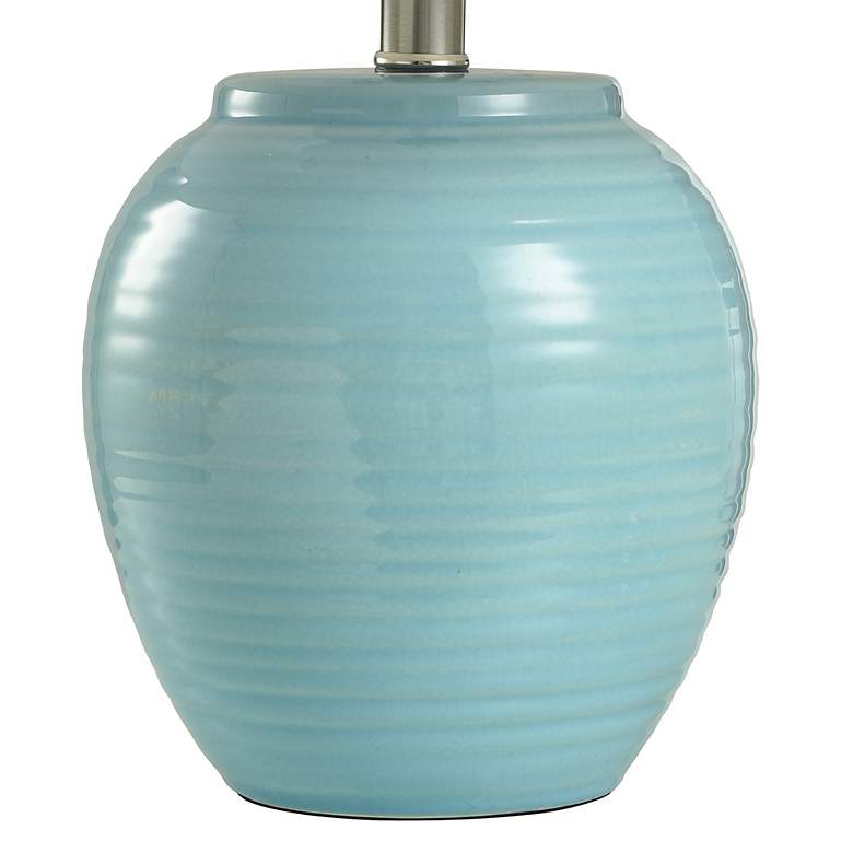Image 3 Stylecraft 20.5" High Light Blue Crackle Ceramic Accent Table Lamp more views
