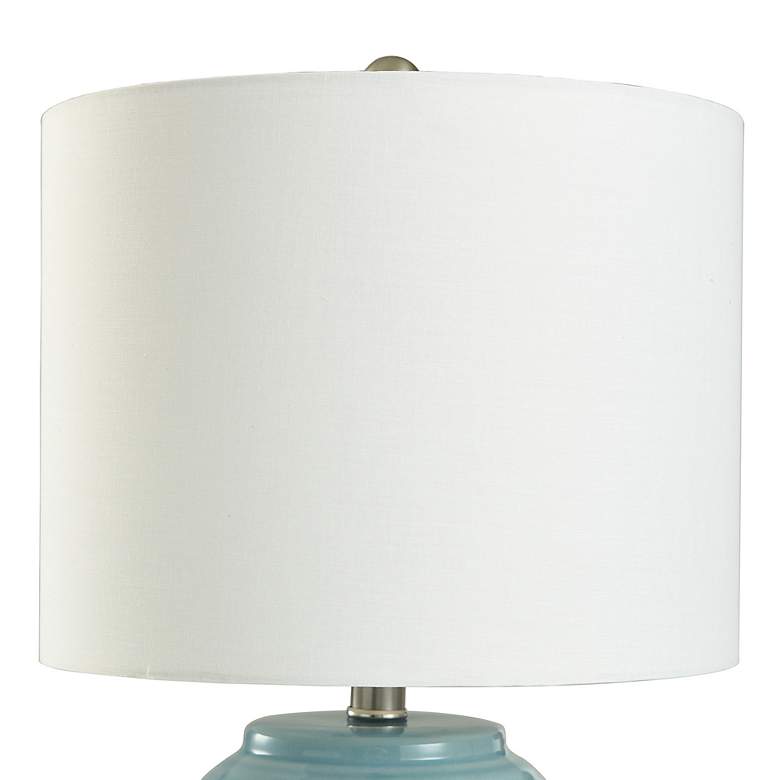 Image 4 Stylecraft 20.5" High Light Blue Crackle Ceramic Accent Table Lamp more views