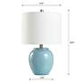 Stylecraft 20.5" High Light Blue Crackle Ceramic Accent Table Lamp