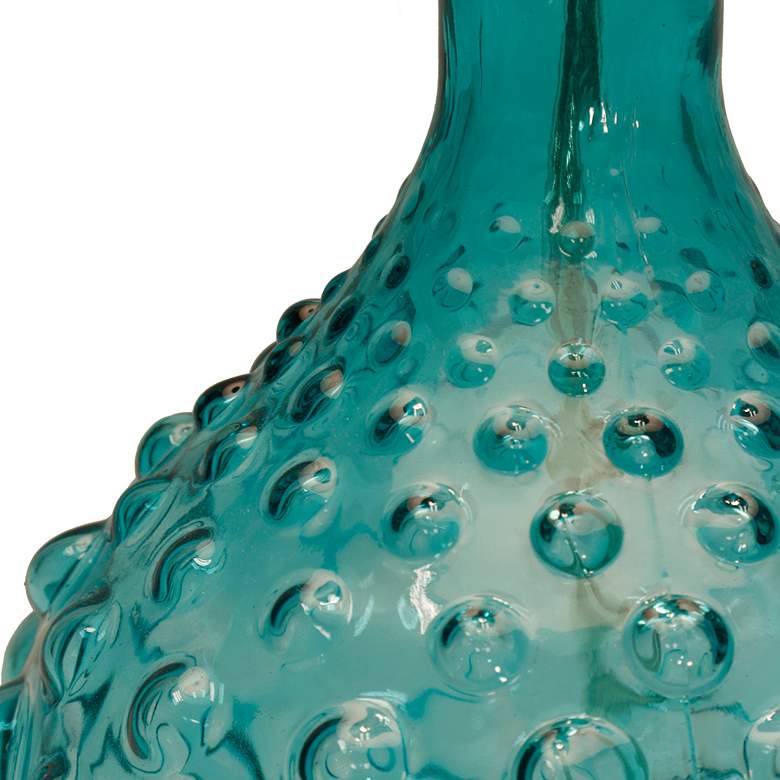 Image 4 Stylecraft 20" Coastal Blue Textured Glass Table Lamp more views