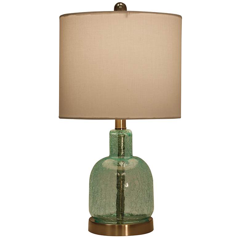 Image 2 Stylecraft 20" High Green Glass Accent Table Lamp more views
