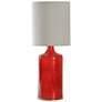 Stylecraft 21.5" High Farmhouse Red Glass Table Lamp
