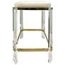 1_StyleCraft 24.5" High Clear Brass Cream Counter Stool