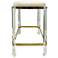 StyleCraft 24.5" High Clear Brass Cream Counter Stool