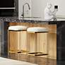 3_StyleCraft 24.5" High Clear Brass Cream Counter Stool more views