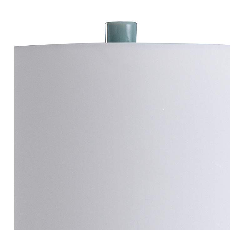 Image 3 Stylecraft 24.5 inch High Coastal Blue Textured Ceramic Table Lamp more views