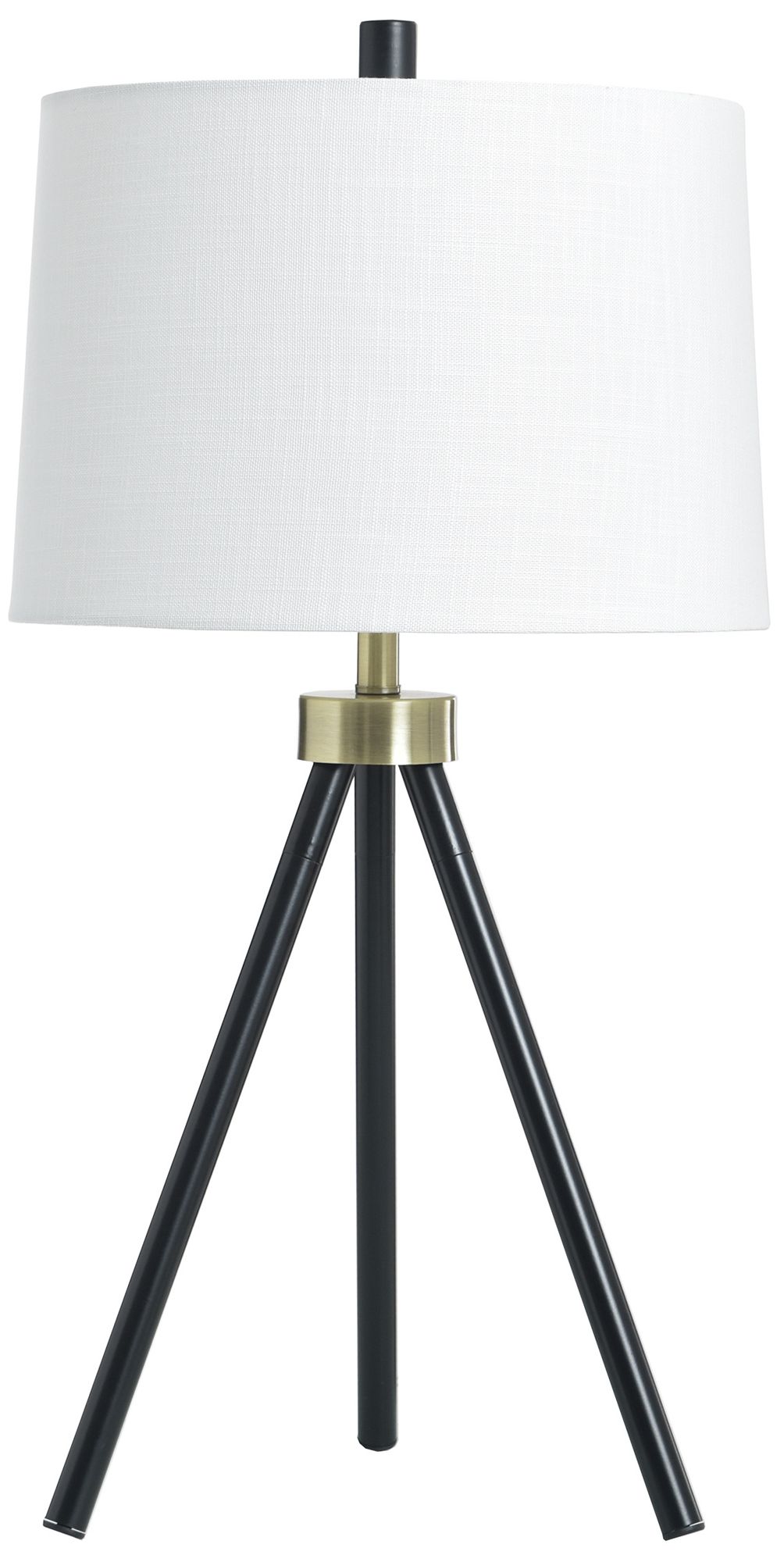 Image 2 StyleCraft 25.5" High Werth Gold & Black Table Lamp with White Shade