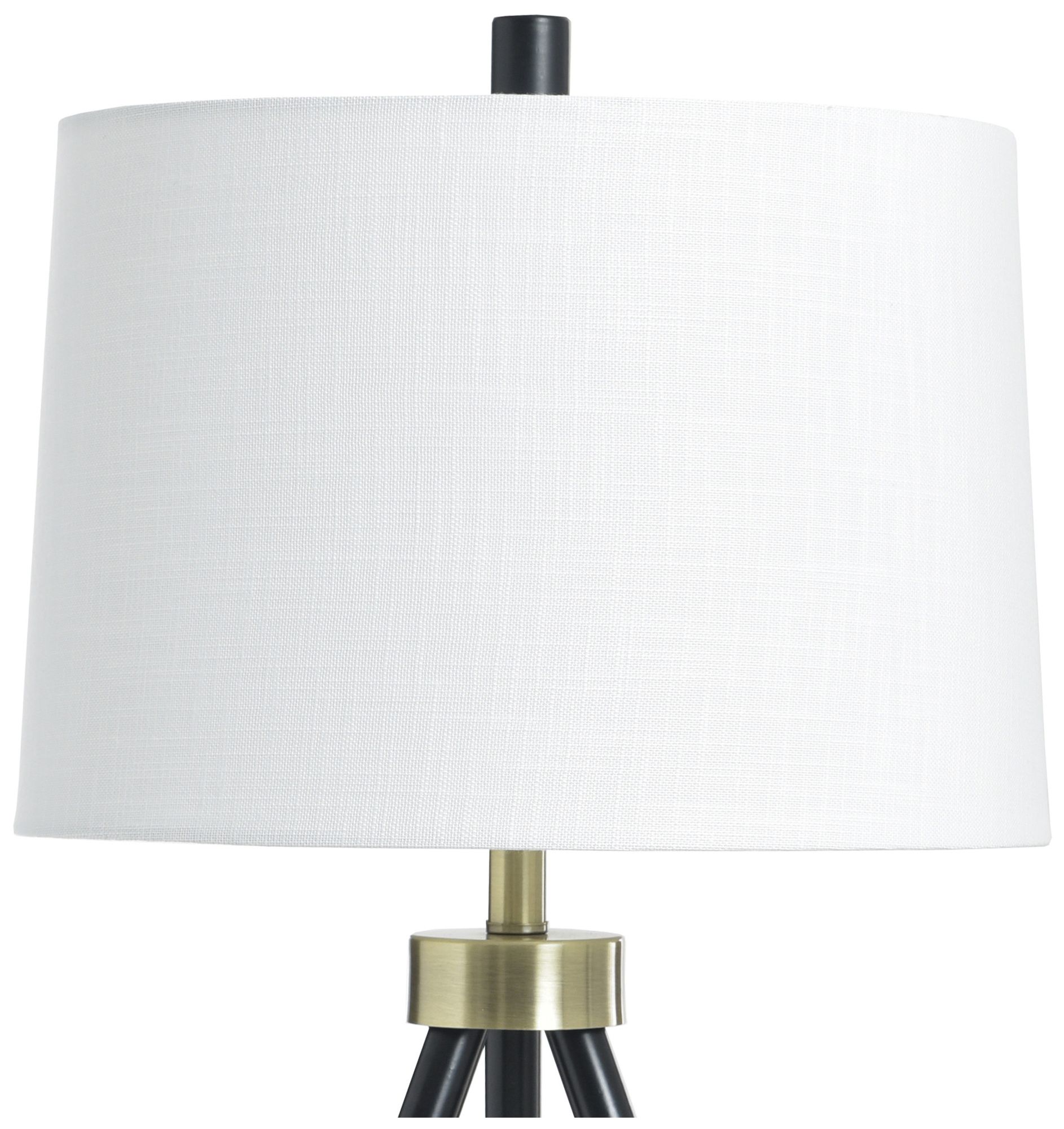Image 5 StyleCraft 25.5" High Werth Gold & Black Table Lamp with White Shade more views