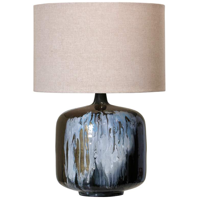 Image 1 StyleCraft 26"H Black Table Lamp w/ Beige Shade