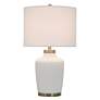 2_StyleCraft 27.75"H Satin Halifax White And Gold Table Lamp w/ White Sh more views