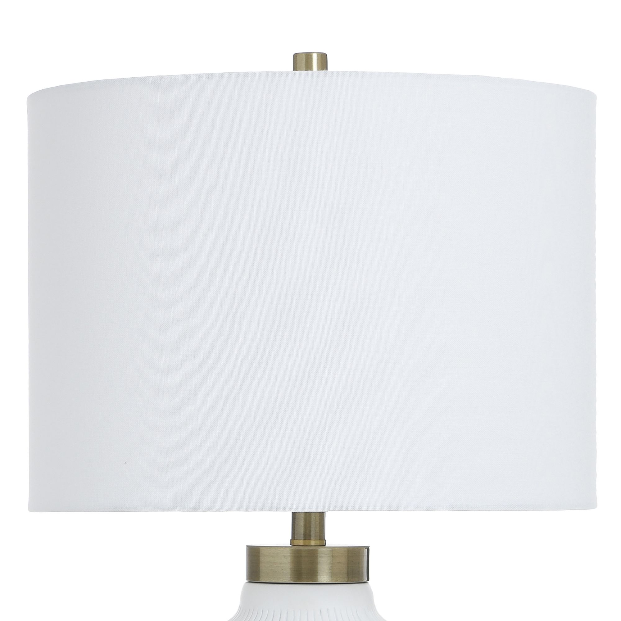 Thumbnail4 of StyleCraft 27.75"H Satin Halifax White And Gold Table Lamp w/ White Sh more views