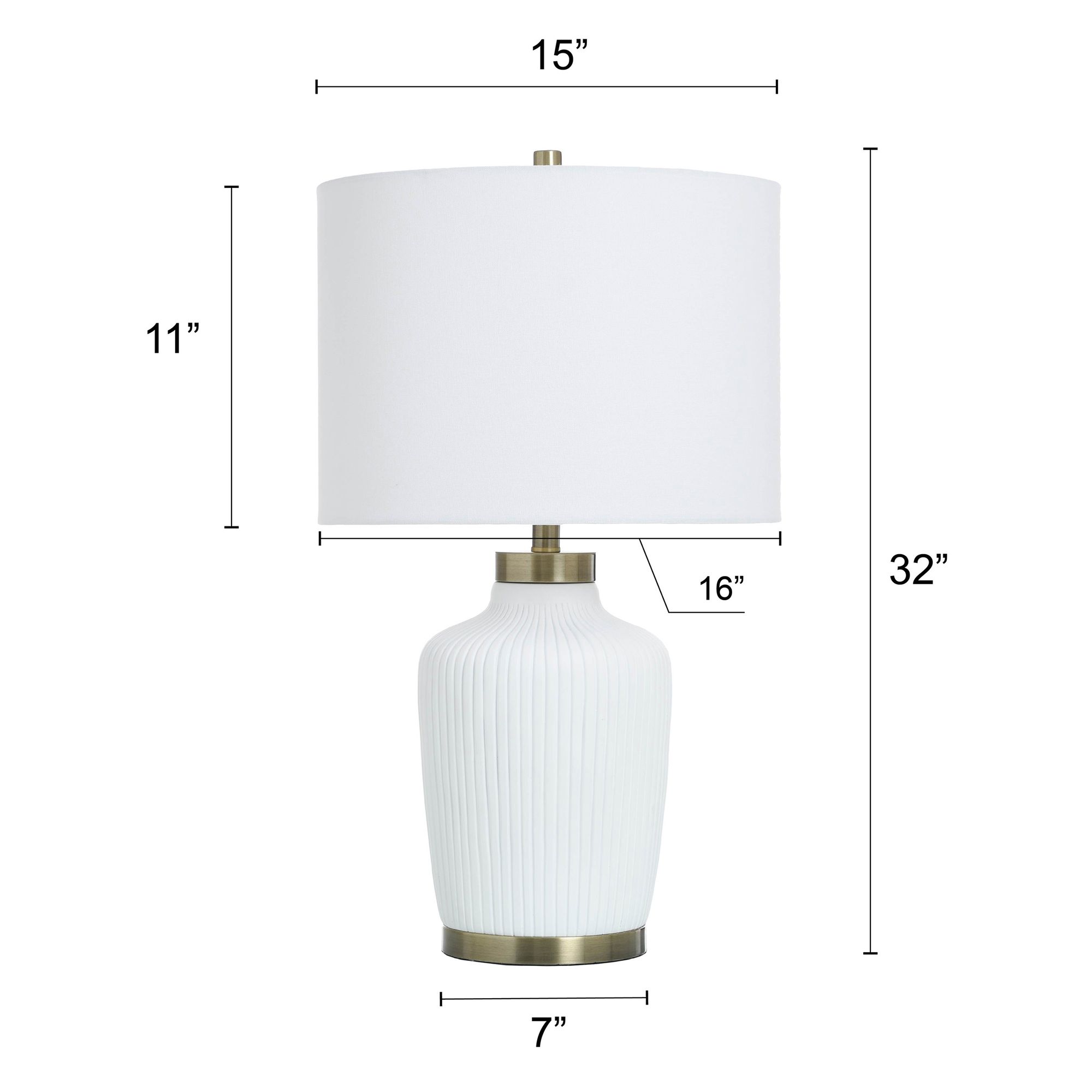 StyleCraft 27.75"H Satin Halifax White And Gold Table Lamp w/ White Sh