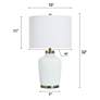 7_StyleCraft 27.75"H Satin Halifax White And Gold Table Lamp w/ White Sh more views