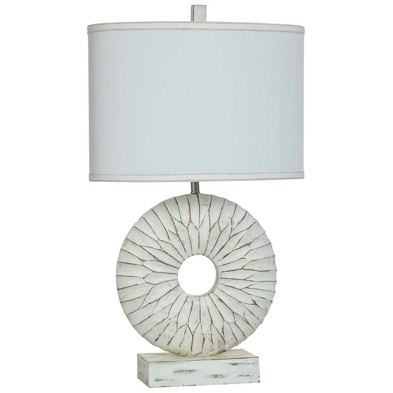 Image 1 StyleCraft 27" High Lira White Table Lamp With White Shade