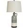 StyleCraft 28.75" High Rustic Grey Ceramic Table Lamp With White Shade