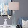 Stylecraft 29.5 Beige and Blue Glass Table Lamp