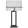 1_StyleCraft 29.5"H Tabby Black Contemporary Table Lamp w/ Beige Shade