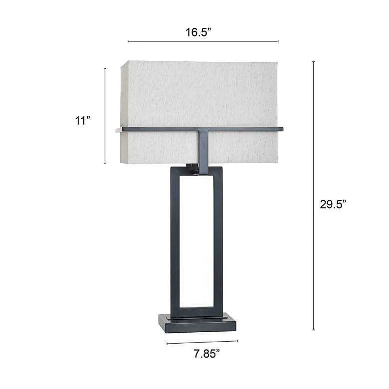 Image 7 StyleCraft 29.5"H Tabby Black Contemporary Table Lamp w/ Beige Shade more views
