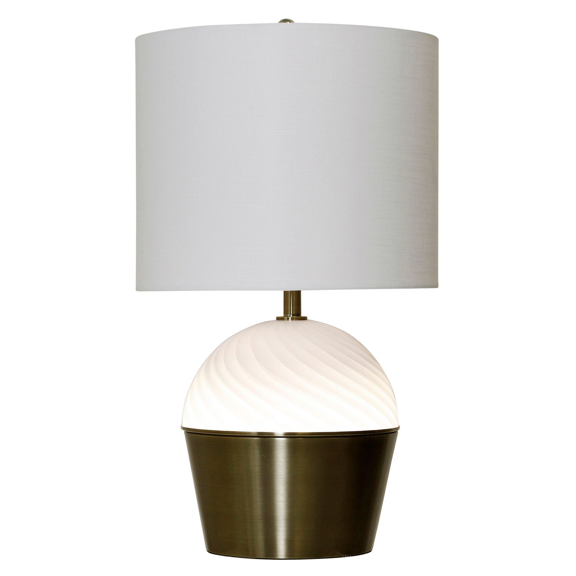 Image 2 StyleCraft 29" High Whipped Gold Nit Lite Metal And Glass Table Lamp more views