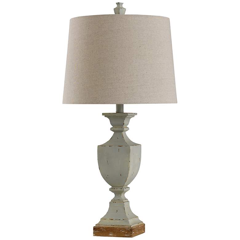 Image 1 Stylecraft 30 1/2" Antique Weathered Blue-Gray Traditional Table Lamp
