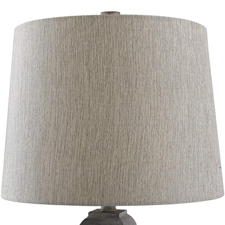 Image 3 Stylecraft 30 1/2" High Distressed Gray Faux Wood Table Lamp more views