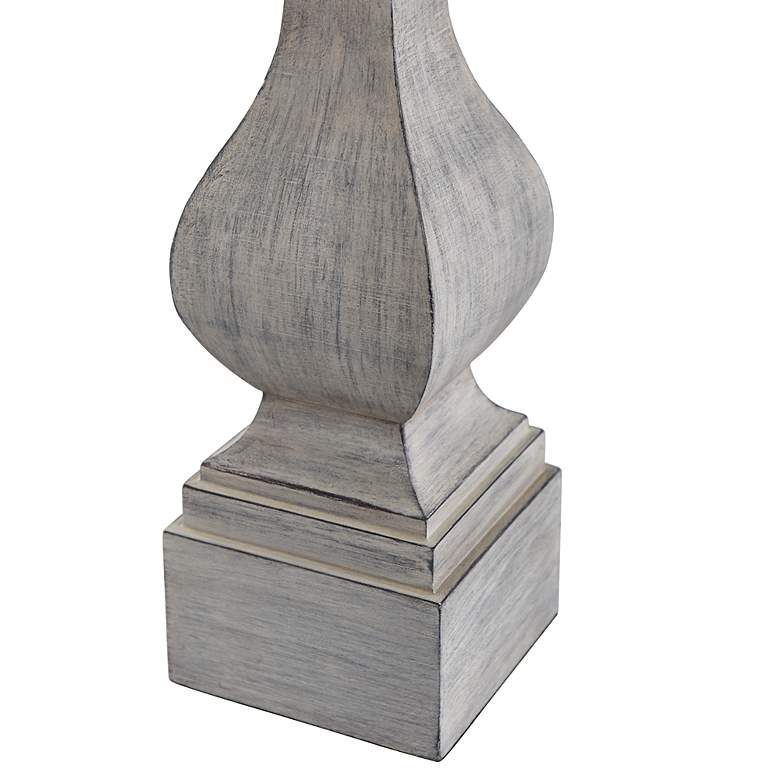 Image 4 Stylecraft 30 1/2" High Distressed Gray Faux Wood Table Lamp more views
