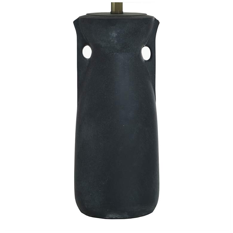 Image 3 StyleCraft 30"H Matte Black Brushed Brass Table Lamp w/ Off-White Shade more views