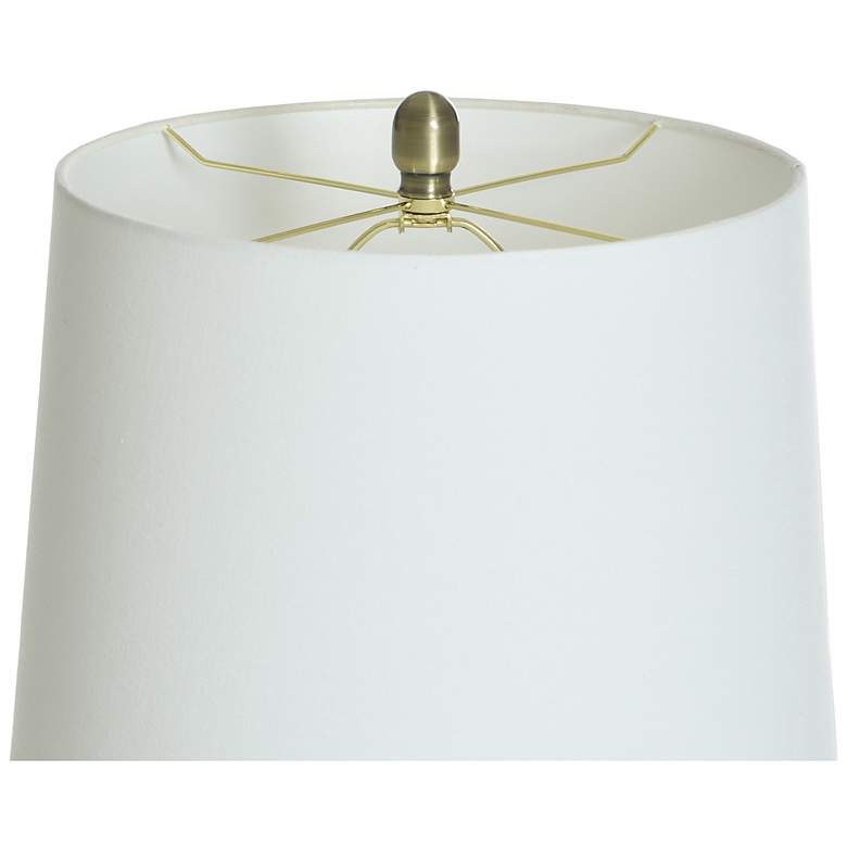 Image 5 StyleCraft 30"H Matte Black Brushed Brass Table Lamp w/ Off-White Shade more views