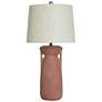 2_StyleCraft 30"H Terracotta Brushed Brass Table Lamp w/ Oatmeal Shade