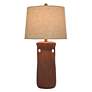 3_StyleCraft 30"H Terracotta Brushed Brass Table Lamp w/ Oatmeal Shade more views
