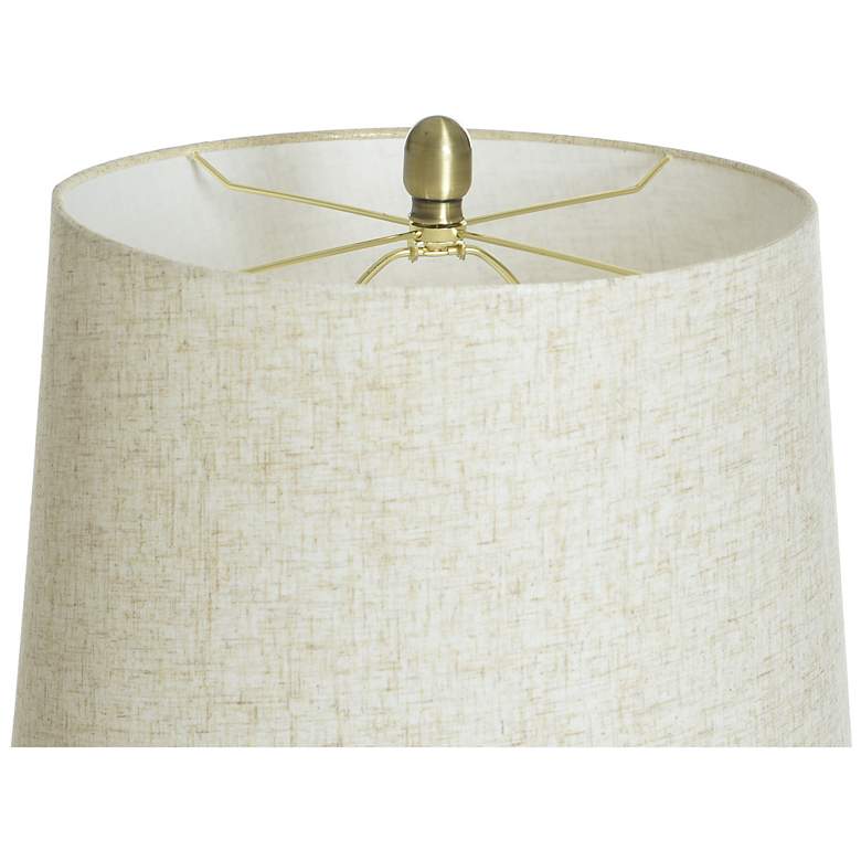 Image 5 StyleCraft 30"H Terracotta Brushed Brass Table Lamp w/ Oatmeal Shade more views
