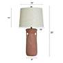 7_StyleCraft 30"H Terracotta Brushed Brass Table Lamp w/ Oatmeal Shade more views