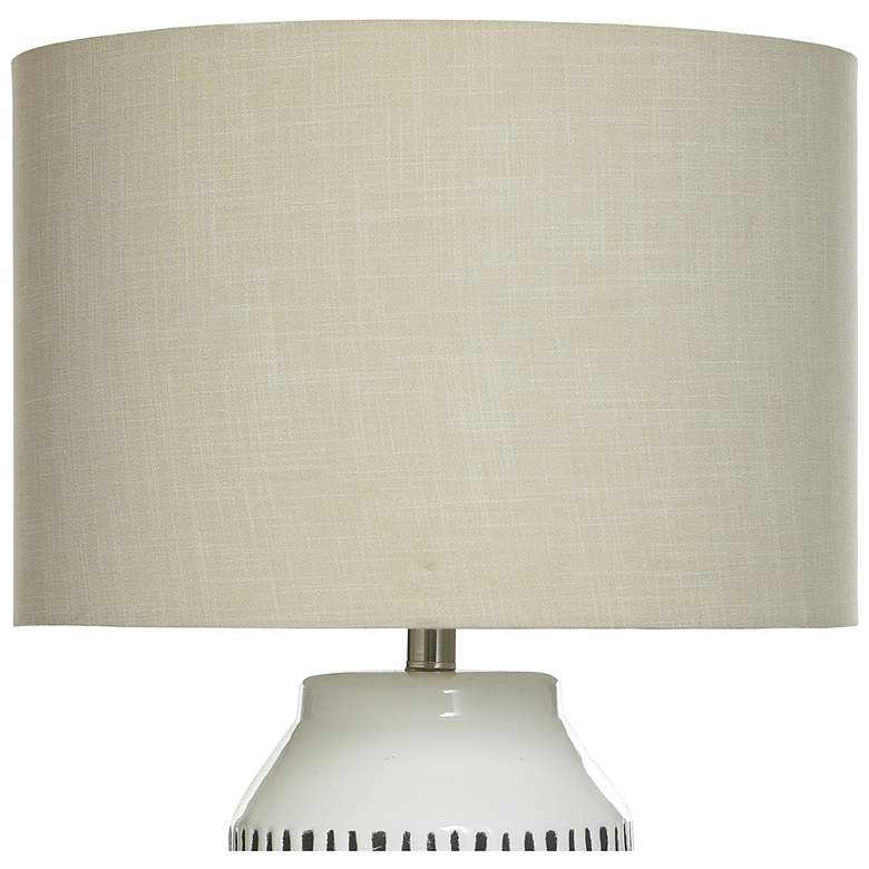Image 3 StyleCraft 30"H White Gray Table Lamp w/ Natural Shade more views