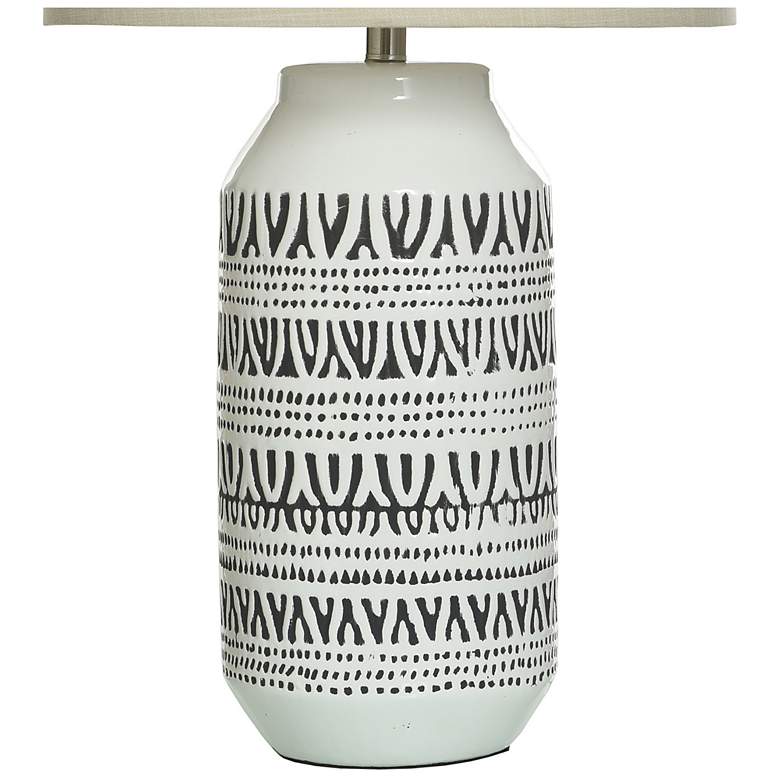 Image 4 StyleCraft 30"H White Gray Table Lamp w/ Natural Shade more views
