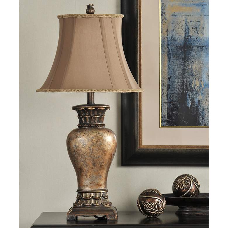 Image 1 Stylecraft 30 inch High Brown and Bronze Traditional Table Lamp