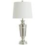 2_Stylecraft 30" High Polished Nickel Steel Urn Table Lamp