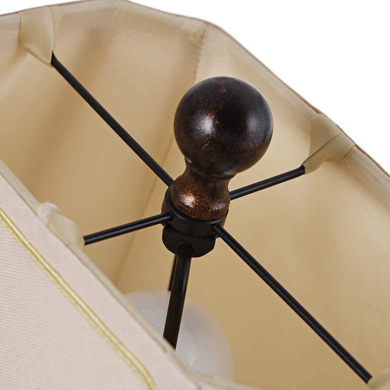 Image 4 Stylecraft 30" High Toffee Faux Wood Finish Table Lamp more views