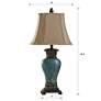 7_Stylecraft 30" Oval Shade and Blue Urn Traditional Table Lamp more views