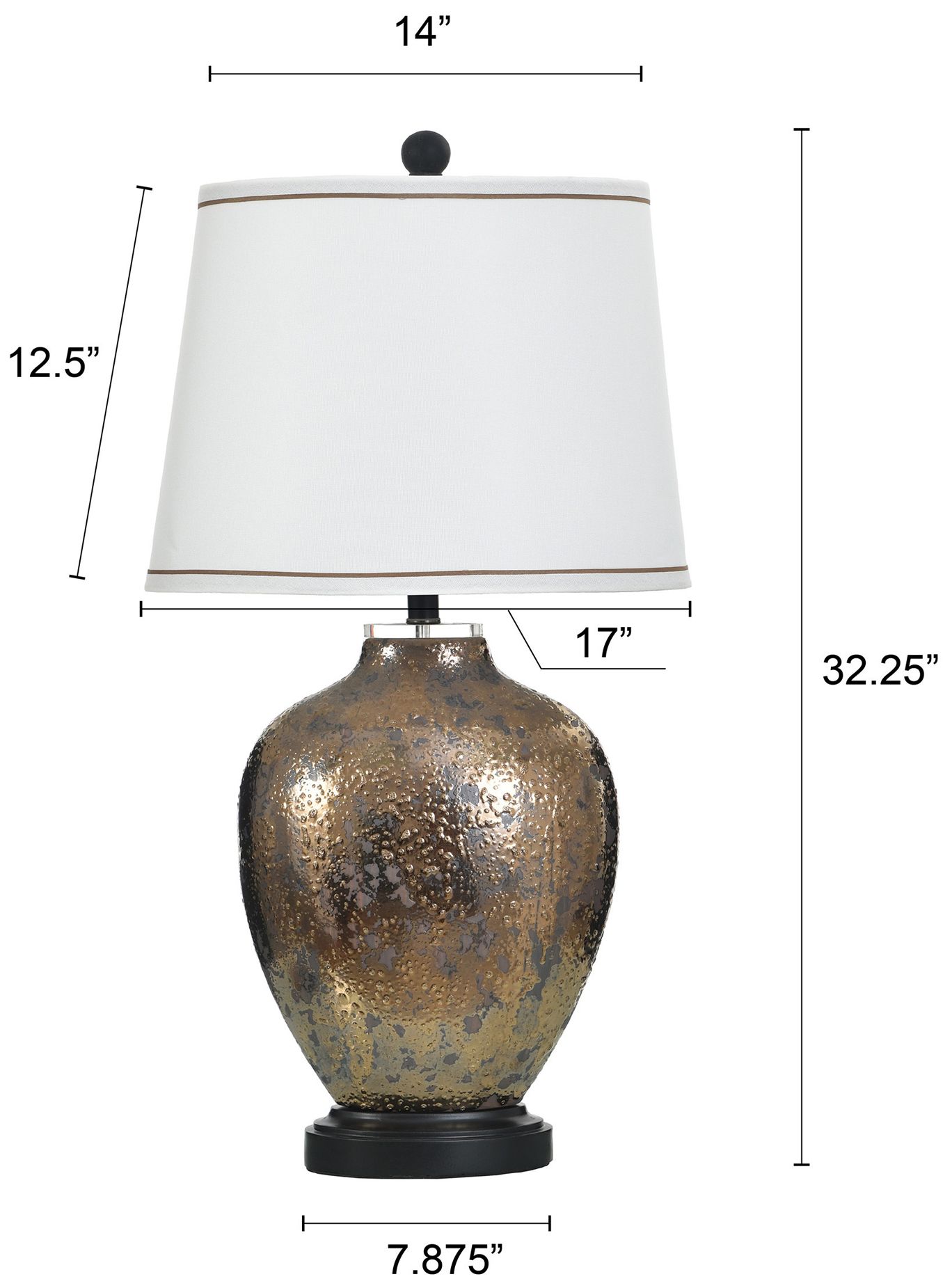 StyleCraft 31.5" High Valley Bronze Table Lamp with White Shade