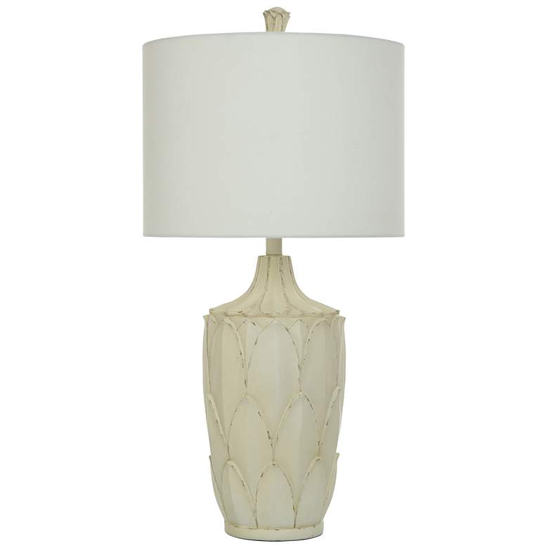 Image 1 StyleCraft 31.75"H Antique Ivory Traditional Table Lamp w/ Off-White S