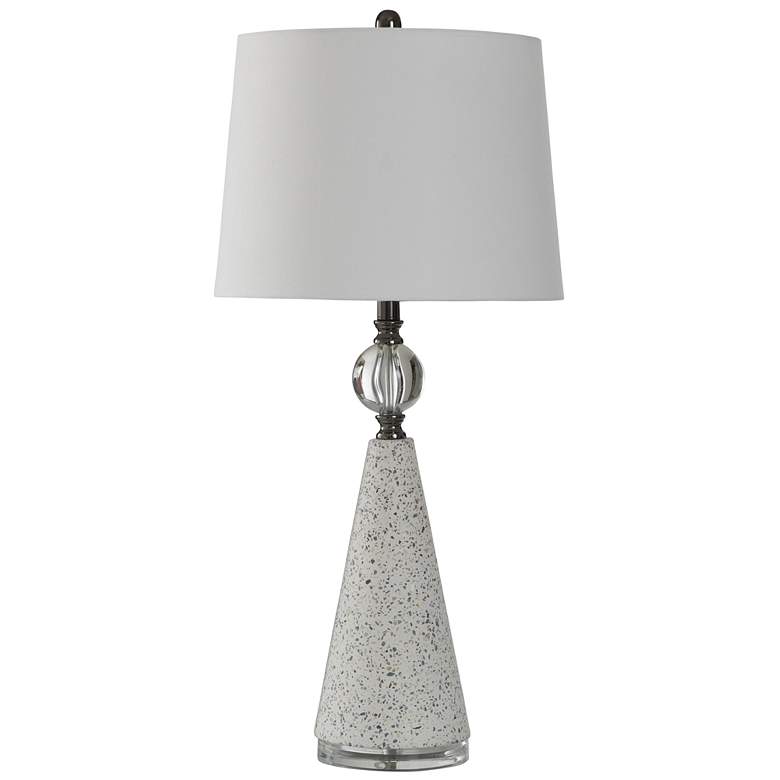 Image 1 StyleCraft 31.75"H Swain Off White Cement Table Lamp With White Shade