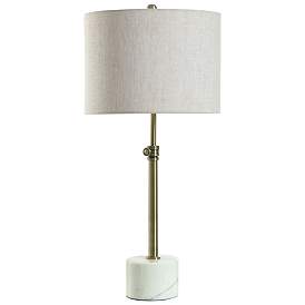Image1 of StyleCraft 31.75"H Urban Marble And Gold Table Lamp w/ Light Grey Shad