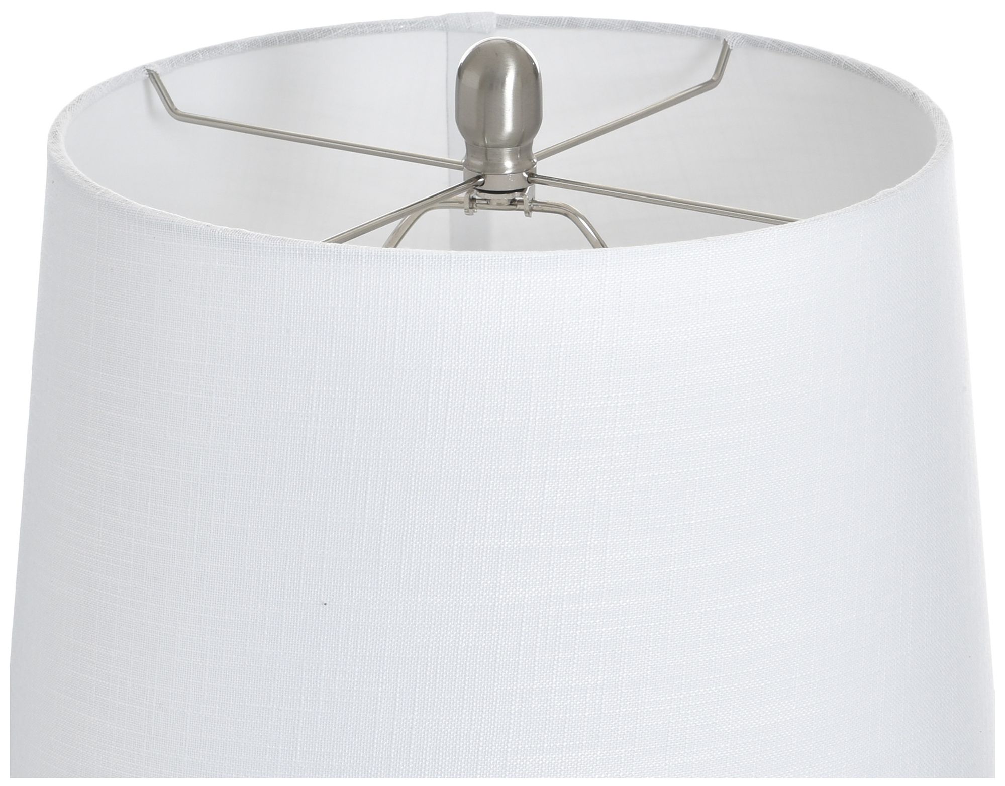 Image 5 StyleCraft 31" High Brushed Steel Table Lamp with White Shade more views