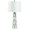 StyleCraft 31" H Ebony Drip Glass Table Lamp With White Shade