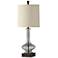 Stylecraft 31" High Opaque Blue Ribbed Glass Table Lamp