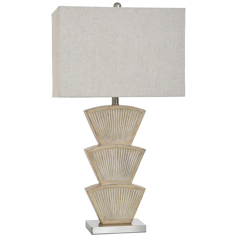 Image 1 StyleCraft 32.25"H Leto Beige Traditional Table Lamp With Beige Shade