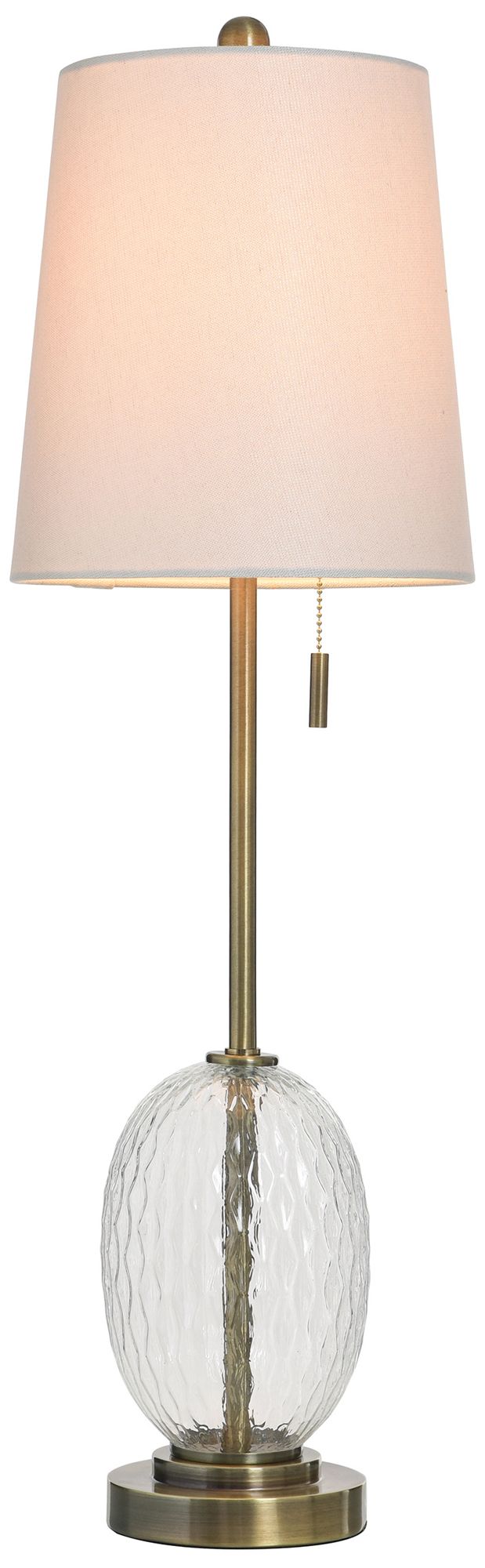 Image 3 StyleCraft 32.5" High Antique Brass & Clear Glass Table Lamp more views