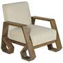 1_StyleCraft 32.5" High Off White Wash Wood Arm Chair