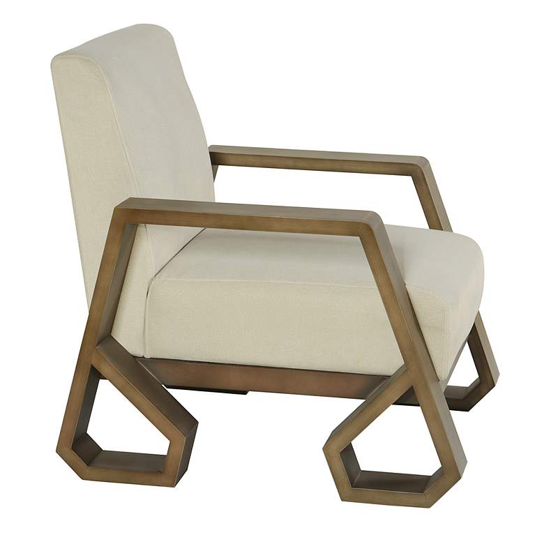 Image 2 StyleCraft 32.5" High Off White Wash Wood Arm Chair more views